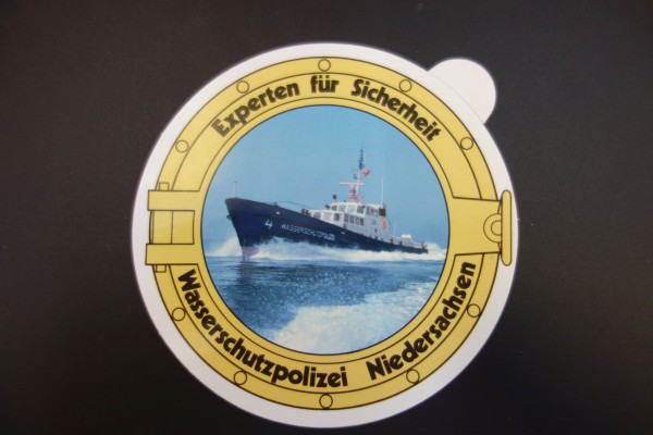 BUND: Aufkleber Experten für Sicherheit Wasserschutzpolizei Niedersachsen 100 mm Durchmesser