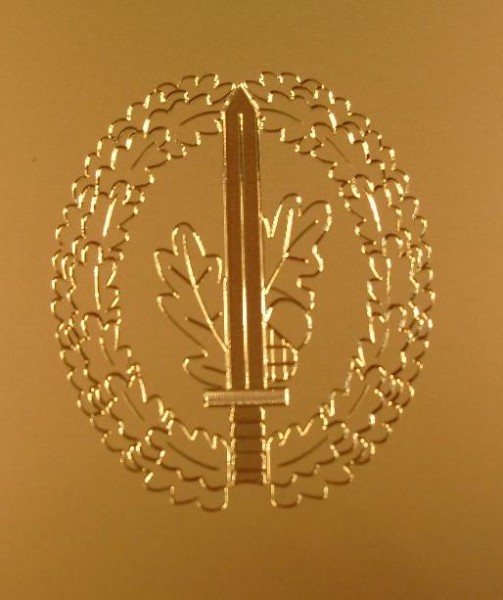 Hosengürtel Kommandosoldat, silber mit Gravur