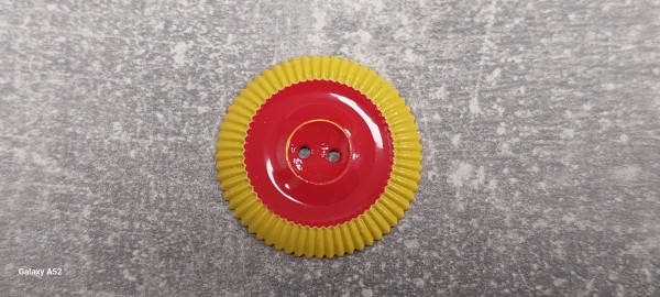 Kokarde Lippe Detmold gelb - rot zum annähen, Metall