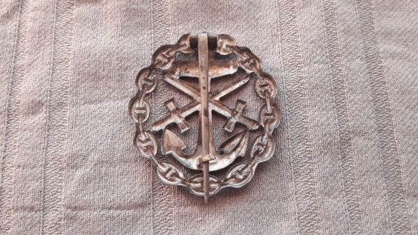 Verwundetenabzeichen in silber für die kaiserliche Marine