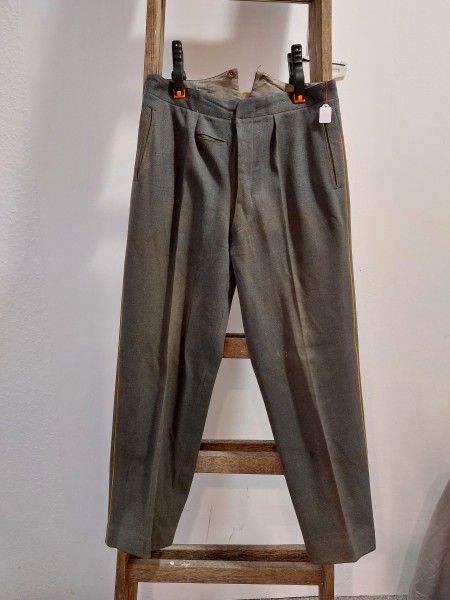 Wehrmacht Heer Diensthose - Hose zum Waffenrock in grau mit goldgelber Biese
