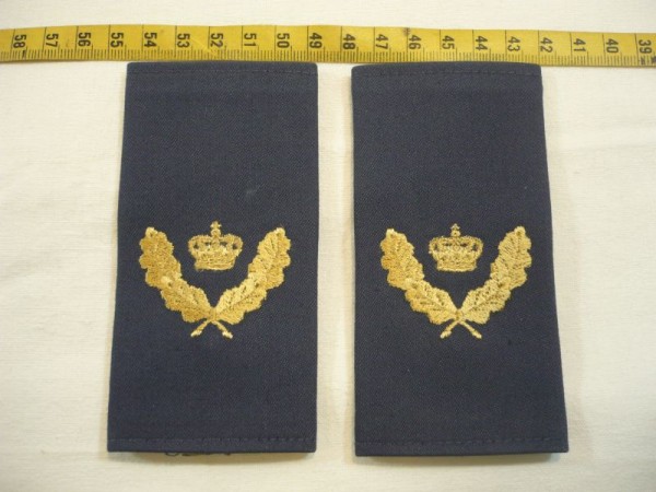 Rangschlaufen/Funktionsabzeichen für Zivile Angehörige der Armee Krone mit 4 Eichenblättern auf blau (3. Klasse/ C300)