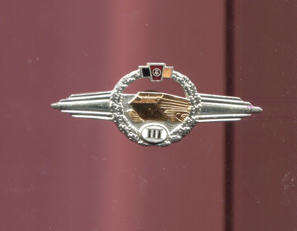 DDR Klassifizierungsabzeichen für Fahrer u. Kommandanten von Schwimmwagen Stufe III-Copy