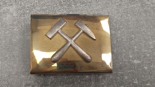 Bergbau Koppelschloss Messing für 45mm Koppel