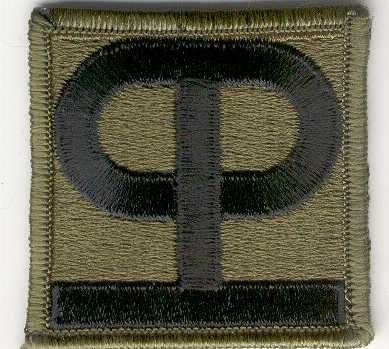 Armabzeichen 90th Division, tarnfarben ( OD)