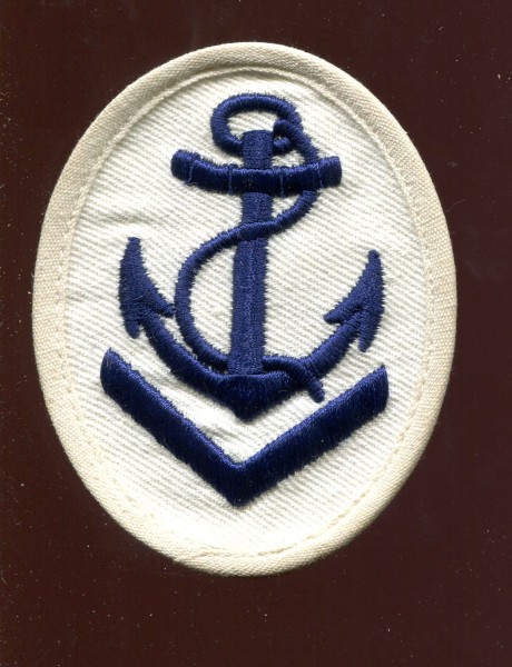 Kriegsmarine Ärmelabzeichen Oberbootsmannsmaat - blau auf weiß