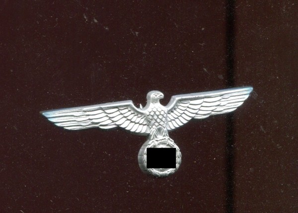 Wehrmacht Heer Mützenadler 2.Modell - Aluminium für alle Schirmmützen Hersteller A.d.B.L 39