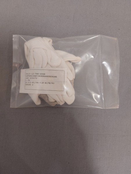 DDR Handschuhe Unterziehfingerhandschuhe ABC-Schutz Größe 2 Original