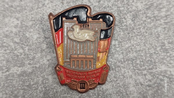 Abzeichen Nationales Aufbau Programm Berlin Stufe III