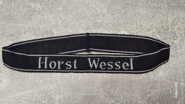 Ärmelband Horst Wessel, handgestickt für Offiziere