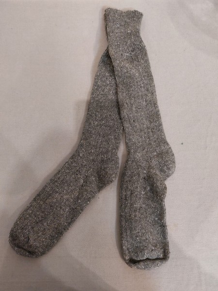 DDR Socken NVA grau Stricksocken Fußlänge 22cm - Original Neu