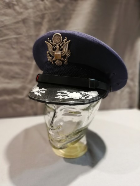US Schirmmütze Air Force USAF Offizier mit Schirmstickerei Größe 6 7/8 - 55/56