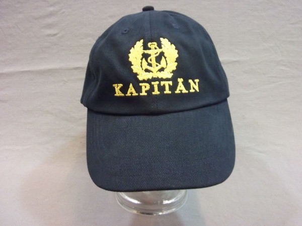 Baseballcap, Marine Mützenabzeichen und Schriftzug " Kapitän "
