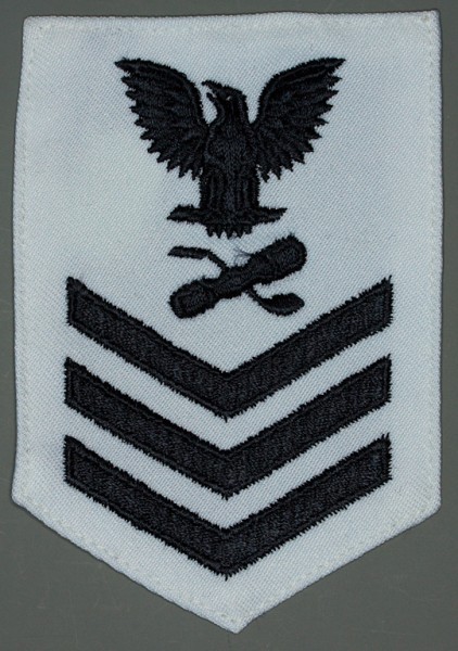 Armabzeichen für Hemden, Dienstgrad mit Laufbahnabzeichen, ML Molder, Petty Officer First Class 