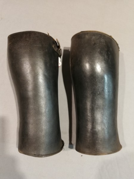 3.Reich Gamaschen Ledergamaschen Schwarz Original