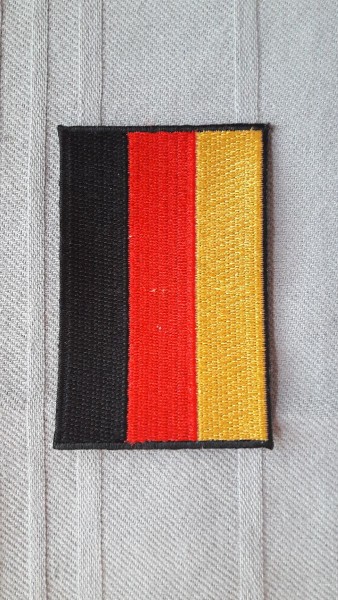 Aufnäher Deutschlandfahne groß, bunt maschinengestickt