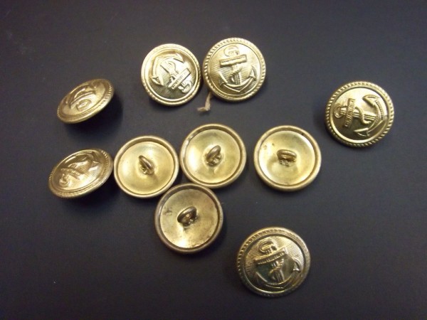 Knopf 20mm Volksmarine 10 Stück