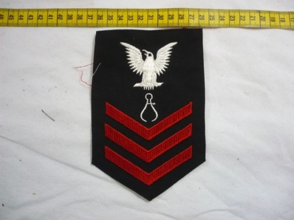 Armabzeichen für Hemden, Dienstgrad mit Laufbahnabzeichen, IM Instrumentman, Petty Officer First Class