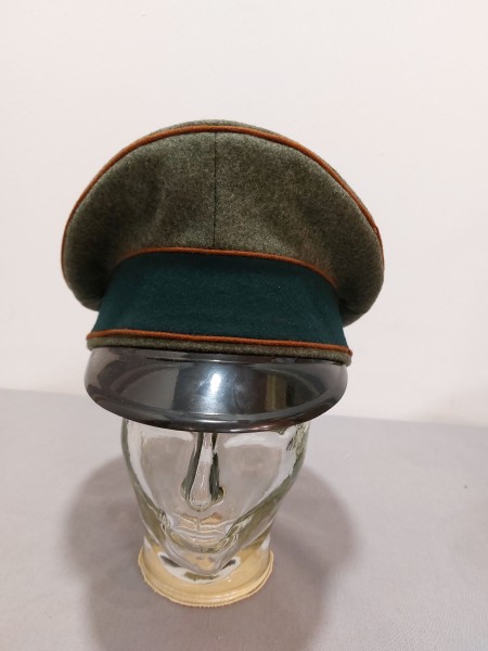 Wehrmacht Schirmmütze Aufklärungs- und Kradschützentruppe, feldgrau melliert Grösse 59