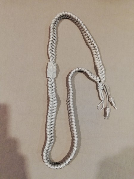 DDR Fangschnur Achselschnur silber NVA Original mit 2 Eicheln