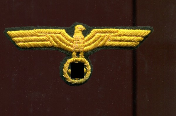 Kriegsmarine Brustadler für Offiziere der Küstenartillerie - handgestickt