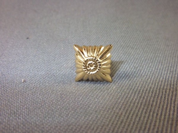 Stern für Schulterklappen, 12mm Kantenlänge, Messing vergoldet