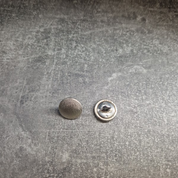 Wehrmacht Knopf 16 mm lange Öse - silber - gekörnt - OLC