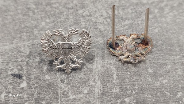 Auflage Doppelkopfadler silber