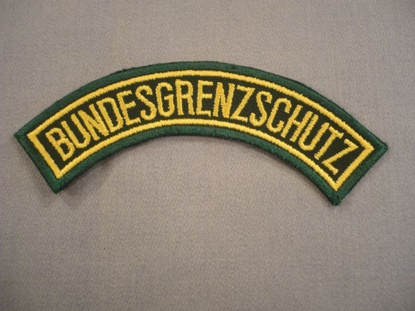 BUND: Armabzeichen BGS, Schriftzug "Bundesgrenzschutz", Köper,  neu