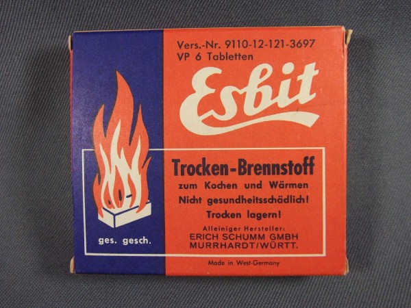Esbit Tabletten, Trocken-Brennstoff zum Kochen und Wärmen, ideal für Camping, Outdoor, Dampfmaschinen Kinderküchen usw.