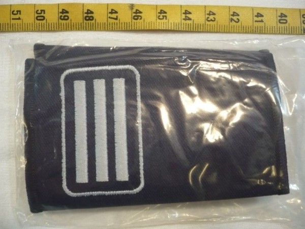 Allgemein: Rangschlaufen mit Funktionsabzeichen Feuerwehr weiße Umrandung mit drei weißen Balken