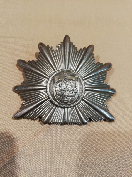 Polizei Tschakostern Bremerhaven Offizier Original Tschako Emblem