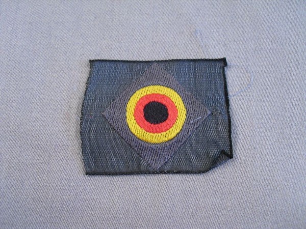 Kokarde für Schiffchen, grau blau, Mannschaften, gewebt, für Luftwaffe