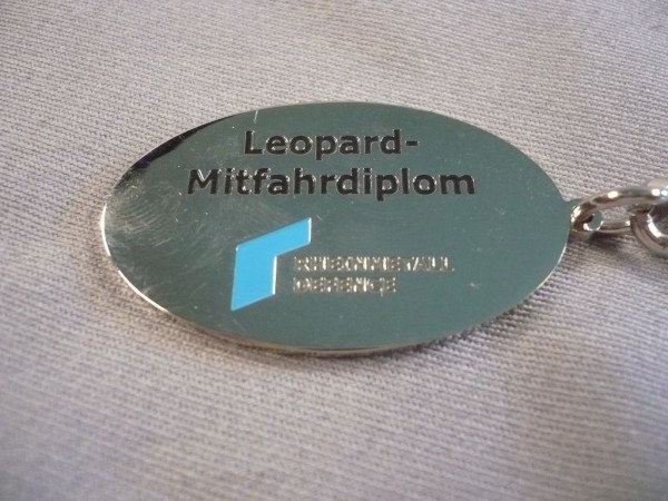 Schlüsselanhänger mit Gravur Leopard 2 A6 Unterlüß, Metall