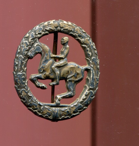 Bundesrepublik Deutsches Reiterabzeichen in Bronze frühe Fertigung