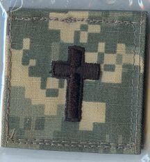 Dienstgradabzeichen, Kragenabzeichen, ACU Digital, mit Klett, Chaplain Corps -Christians 