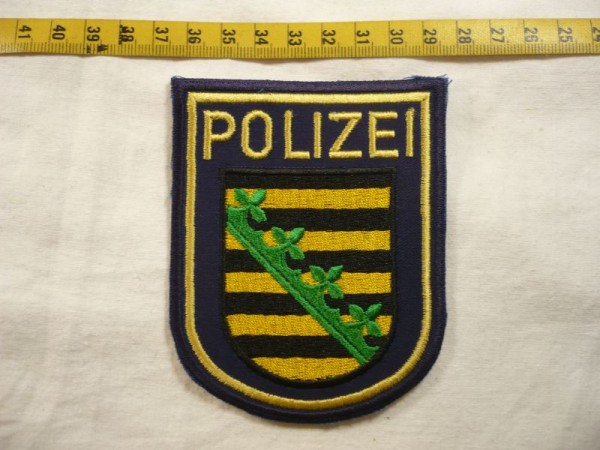 Sachsen: Armabzeichen, Wasserschutzpolizei Sachsen, blau, maschinengestickt