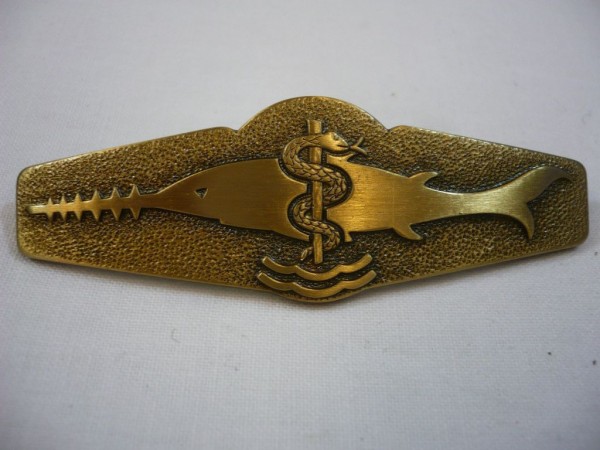 Tätigkeitsabzeichen, Taucherarzt, Bronze, Metall  