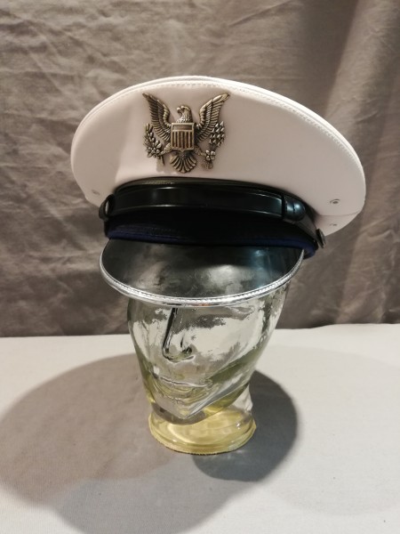 Schirmmütze US Air Force Academy mit Abzeichen weißer Deckel Größe 7 1/4 (58)