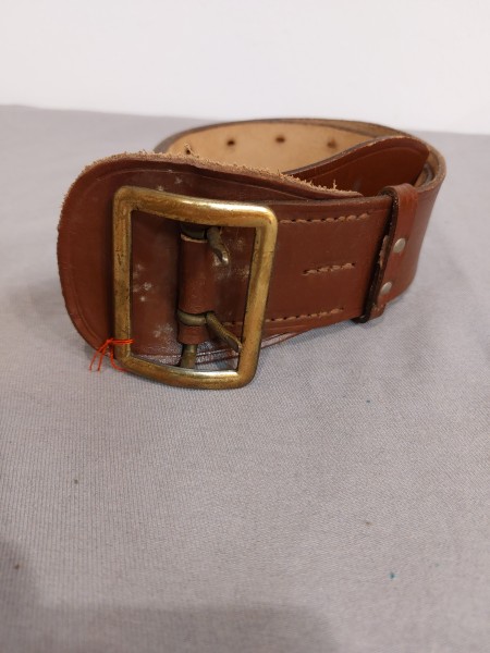 DDR Koppel Lederkoppel für Offiziere NVA braun 90cm - Stasi
