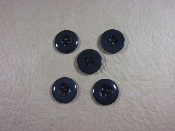Knopf 15mm, blaugrau, Plastik