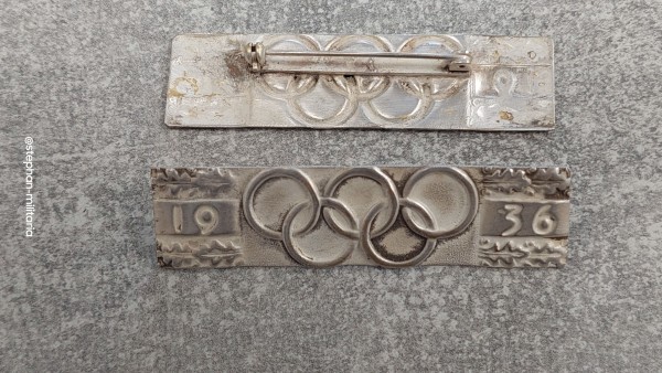 3.Reich Brustabzeichen Olympiade 1936 - Spangenauflage in 17 x 61mm mit Nadel
