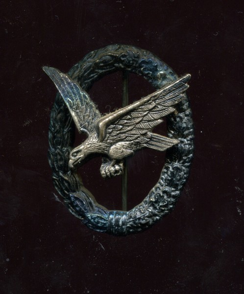Orden 1939 / 1957 Fliegerschützenabzeichen mit schwarzem Kranz der Luftwaffe Steinhauer & Lück