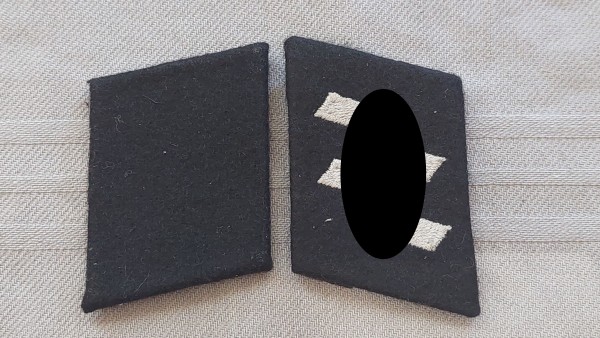 Kragenspiegel Waffen XX Mannschaften maschinengestickt
