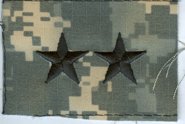 Dienstgradabzeichen, Kragenabzeichen, ACU Digital, ohne Klett, Major General