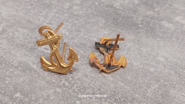 Kriegsmarine Schulterklappenauflage unklarer Anker gold