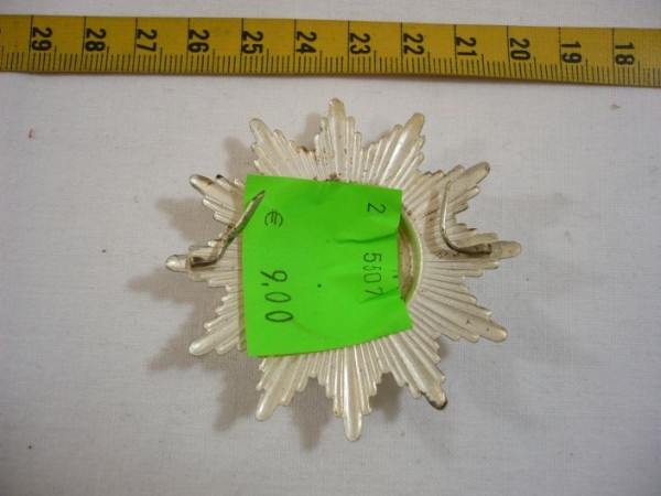 Hessen: Mützenstern, Polizei Hessen, alte Art, Metall, einteilig