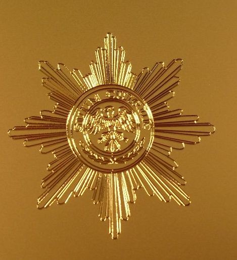 Hosengürtel Schwarzer Adler, silber mit Gravur