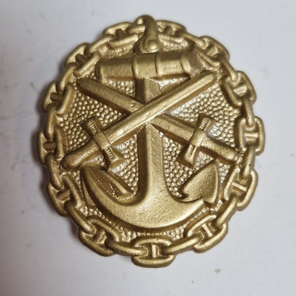 Verwundetenabzeichen der Marine in Gold 1914- 1918