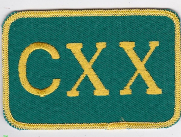 Armabzeichen CXX gelb auf grün